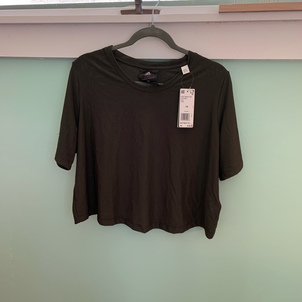 Adidas Cropped Mesh Tee